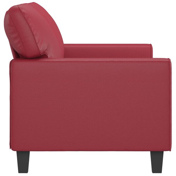 vidaXL 2-seater Sofa Wine Red Faux leather Medium Durable Sofa