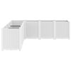 vidaXL Garden Planter White 63"x63"x20.9" PP