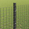 vidaXL Fence and Post Grey 3.94 x 164.04 ft Steel