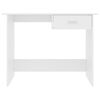 vidaXL Desk White Engineered wood 39.4x19.7x29.9 in Desk Rectangular