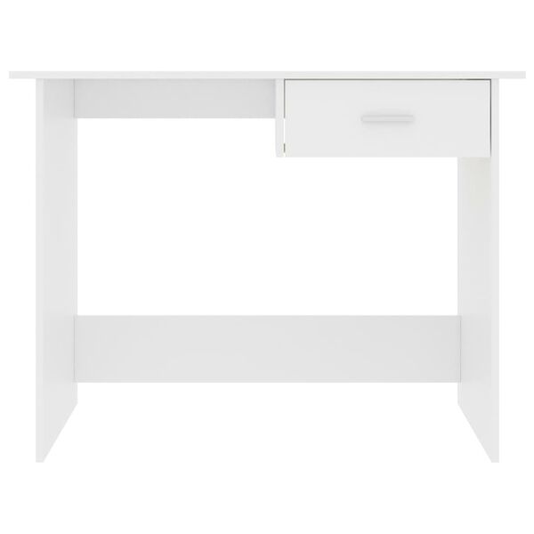 vidaXL Desk White Engineered wood 39.4x19.7x29.9 in Desk Rectangular