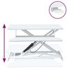 vidaXL Adjustable Workstation White Steel, Engineered wood Standard