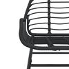 vidaXL Garden Chair Black PE rattan, powder-coated steel Medium
