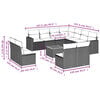 vidaXL Garden Sofa Set Grey, Dark Grey