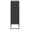 vidaXL Highboard Black Steel Standard Highboard Rectangular