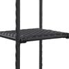 vidaXL Storage Shelf Black Poly rattan Compact Storage Shelf Square