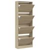 vidaXL Shoe Cabinet Sonoma Oak Engineered Wood Slim Shoe Cabinet