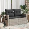 vidaXL Garden Sofa Gray
