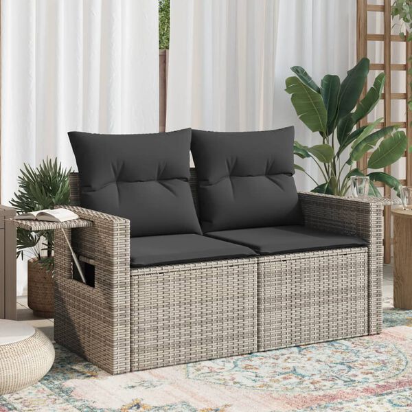 vidaXL Garden Sofa Gray