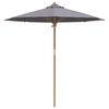 vidaXL Garden Parasol Dark Grey &Oslash; 270 x 260 cm Bamboo