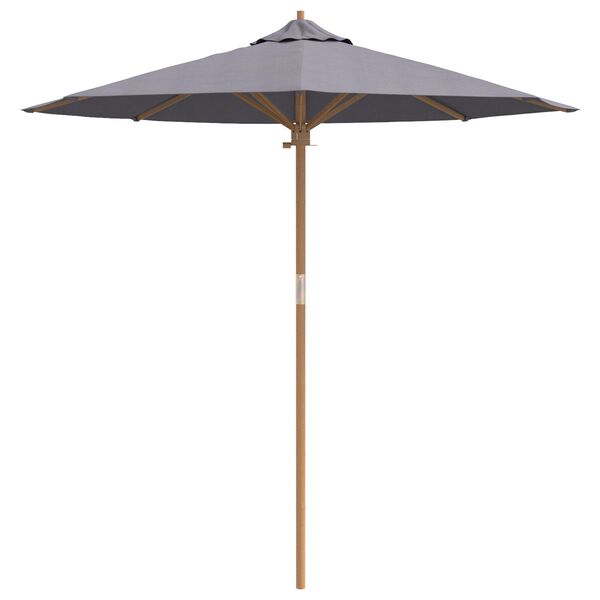 vidaXL Garden Parasol Dark Grey &Oslash; 270 x 260 cm Bamboo