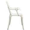 vidaXL Garden Chair Set of 4 White Cast Aluminum Standard Durable