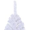 vidaXL Artificial Half Christmas Tree White PVC, steel Large
