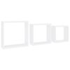vidaXL Wall Cube Shelf Set of 3 White MDF Small Wall Cube Shelf