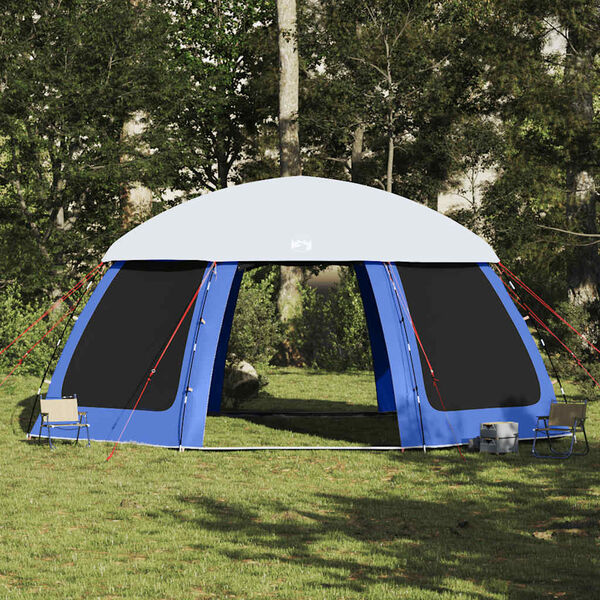 vidaXL Pool Tent with Removable Fly & Mesh Walls Azure Blue 240.9x240.9"