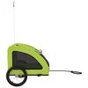 vidaXL Pet Bike Trailer Green Oxford fabric, iron, PVC Medium Durable