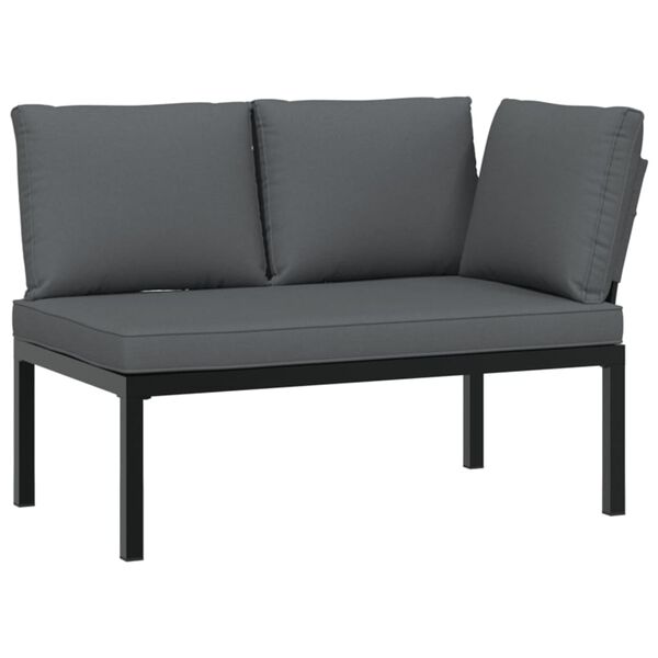 vidaXL Garden Sofa Set Black, Anthracite