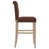 vidaXL Bar Chair Brown Solid rubber wood Tall Footrest Bar Chair