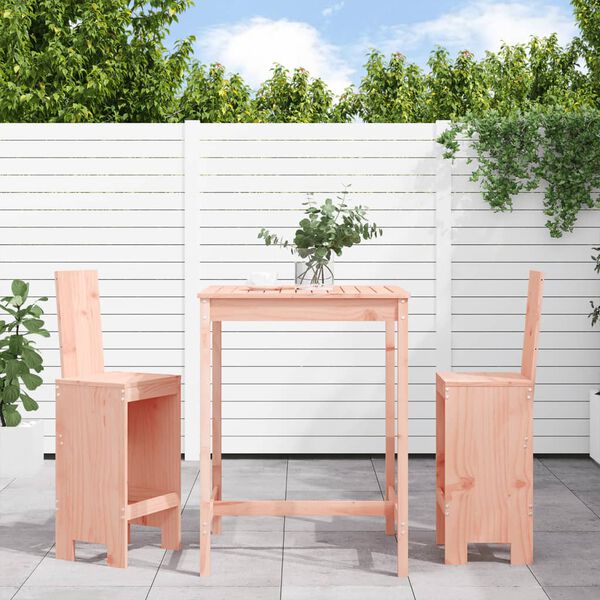 vidaXL Garden Bar Set Natural Wood Solid Douglas Wood Medium