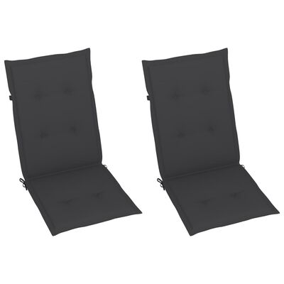 3064209 vidaXL Rocking Chair with Cushions Grey Solid Acacia Wood (311845+43177)