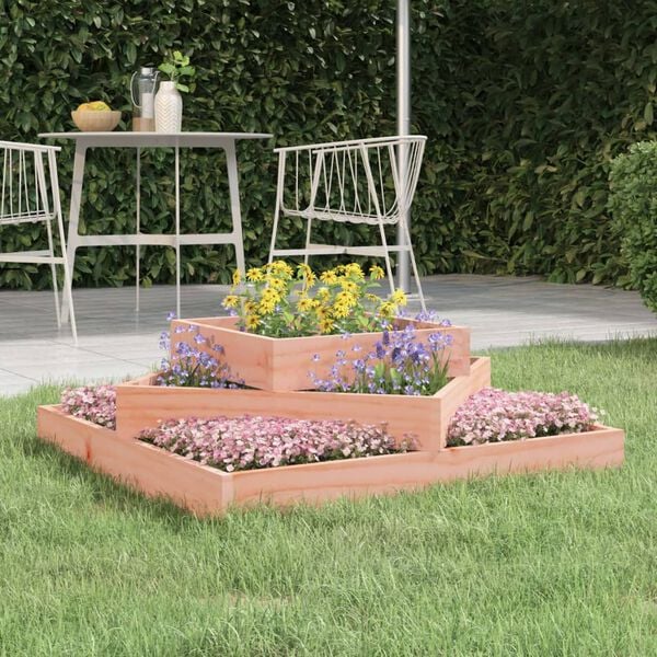 vidaXL Planter 32.7x32.7x10.6" Solid Wood Douglas