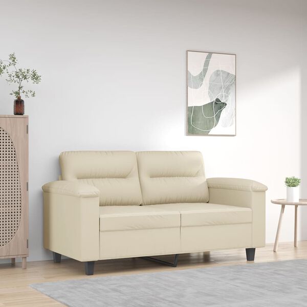 vidaXL 2-seater Sofa Cream