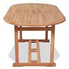 vidaXL Dining Table Teak Solid Teak Wood 70.9 in x 35.4 in x 29.5 in