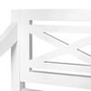 vidaXL Bench White Solid Mahogany Wood Standard Durable Bench
