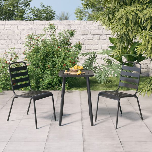 vidaXL Garden Dining Set Anthracite