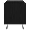 vidaXL Record Cabinet with Shelf Black Oak 33.46 x 14.96 x 18.90 in