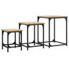 vidaXL Nesting Coffee Table Set of 3 Sonoma Oak Engineered wood, metal