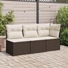 vidaXL Garden Sofa Brown, Cream White