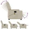 vidaXL Massage Recliner Chair Cream Faux Leather