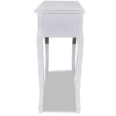 vidaXL Console Table with Three Drawers White