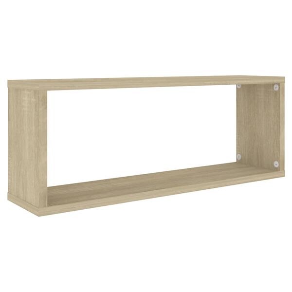 vidaXL Wall Shelf Set of 6 Sonoma oak Engineered wood 23.6x5.9x9.1 in