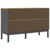 vidaXL Sideboard Grey Solid pine wood, engineered wood Medium Sideboard