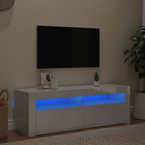 vidaXL TV Cabinet High gloss white Engineered wood TV Cabinet