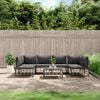 vidaXL Garden Lounge Set Anthracite Poly rattan Modular