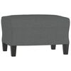 vidaXL Sofa Chair With Footstool Dark Grey Fabric Single