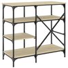 vidaXL Baker's Rack Sonoma Oak 35.4"x15.7"x33.1" Engineered Wood and Metal