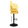 vidaXL Bar Stool Set of 2 Mustard Yellow
