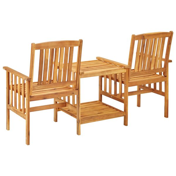 vidaXL Patio Bistro Set Natural wood Solid Acacia wood Standard