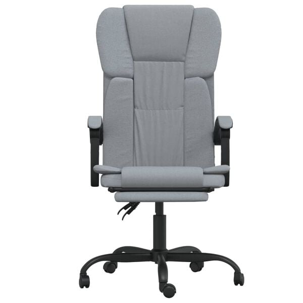 vidaXL Reclining Office Chair Light Grey