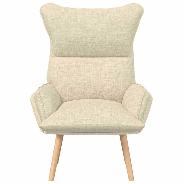 vidaXL Armchair Cream 27.17 x 29.13 x 36.61 in Sherpa Fabric