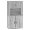 vidaXL Highboard Grey sonoma Engineered wood Medium Highboard