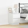vidaXL Bedside Cabinet White 15.35 x 13.58 x 19.69 in Engineered wood
