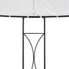 vidaXL Gazebo White and black Fabric (100% polyester), Powder-coated iron