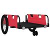 vidaXL Bike Trailer Red and Black Oxford Fabric and Iron