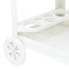 vidaXL Beverage Cart White 27.2"x20.9"x28.3" Plastic