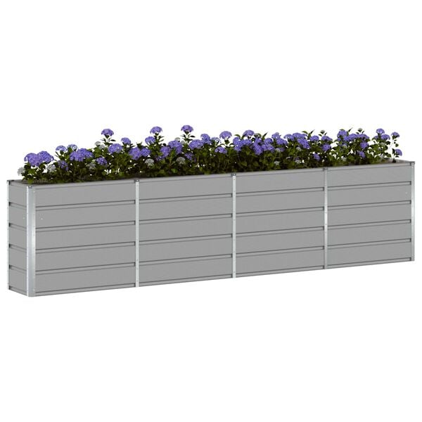 vidaXL Planter Light Grey 160 x 40 x 75 cm Steel
